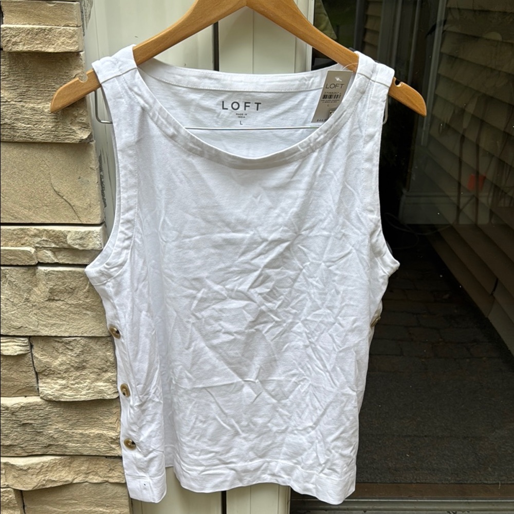 LOFT White Sleeveless Top